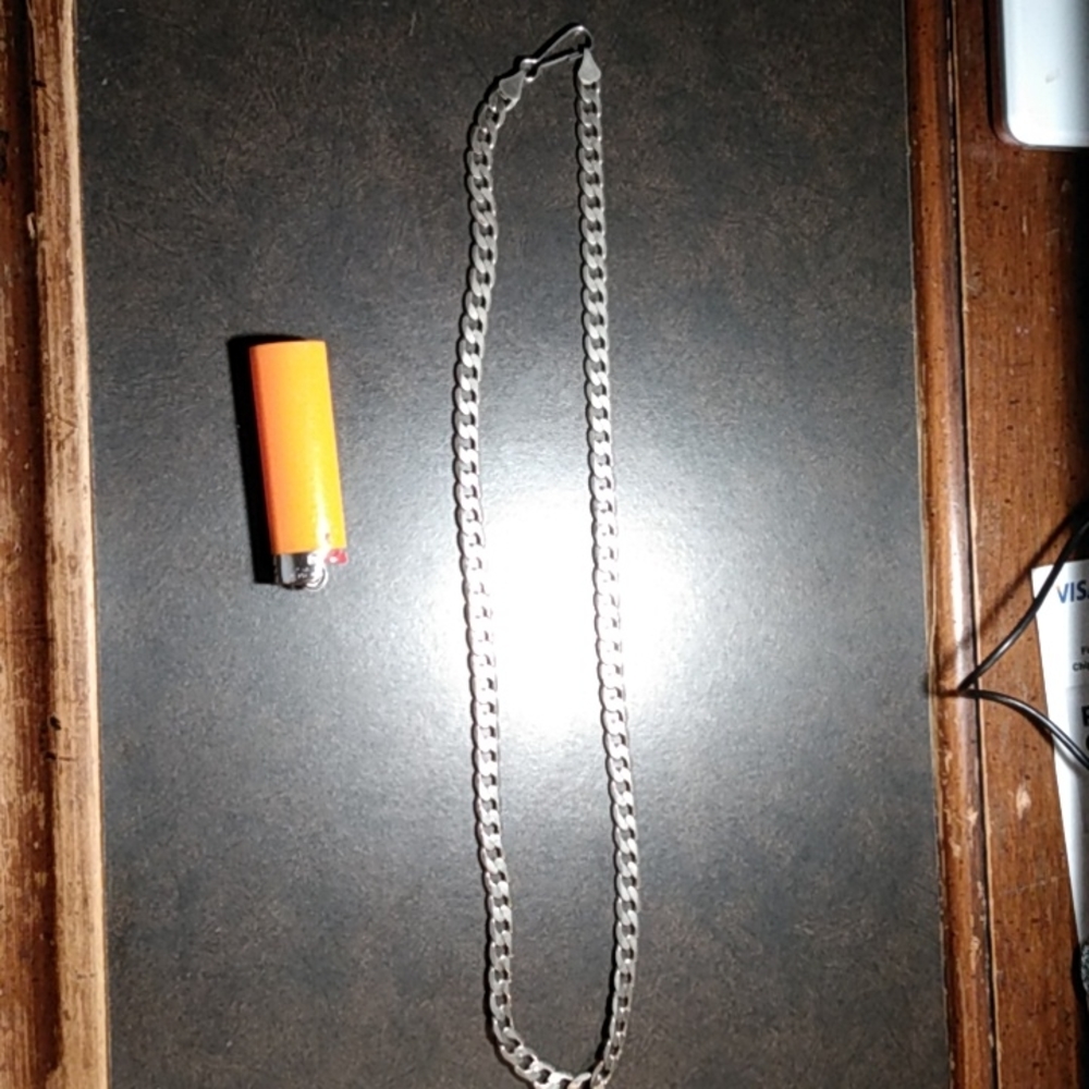 COPY - 14k Italy white Gold plated chain/necklace 30"inches long